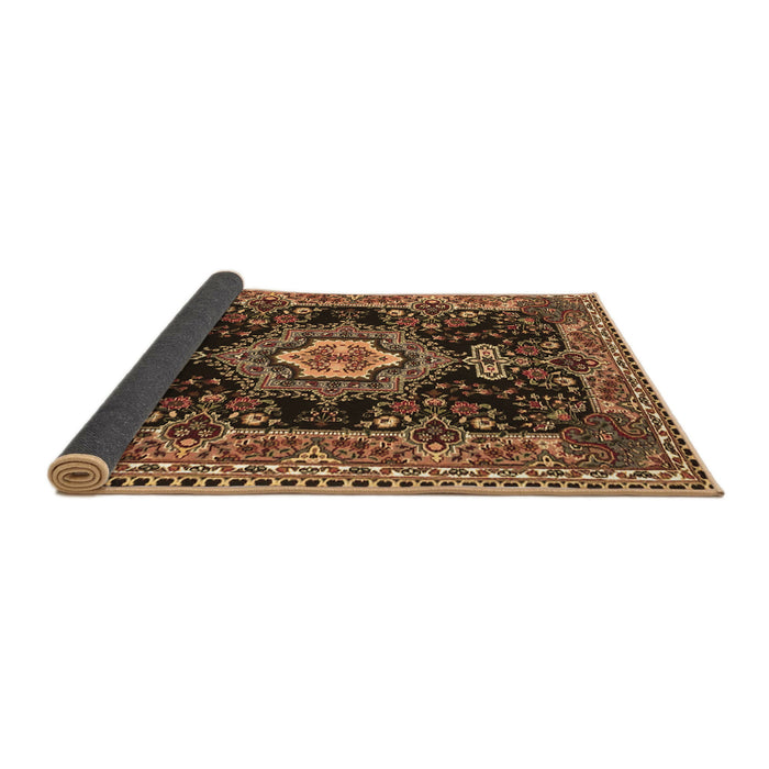 Sideview of Medallion Brown Traditional Rug, tr4746brn