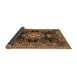 Sideview of Medallion Brown Traditional Rug, tr4746brn