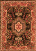 Medallion Orange Traditional Rug, tr4746org