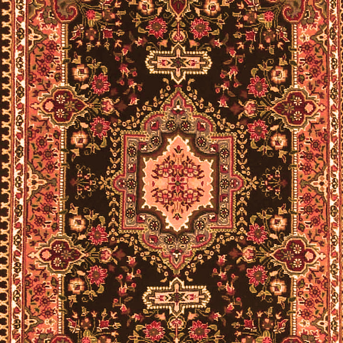 Medallion Orange Traditional Rug, tr4746org