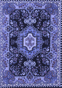 Medallion Blue Traditional Rug, tr4746blu