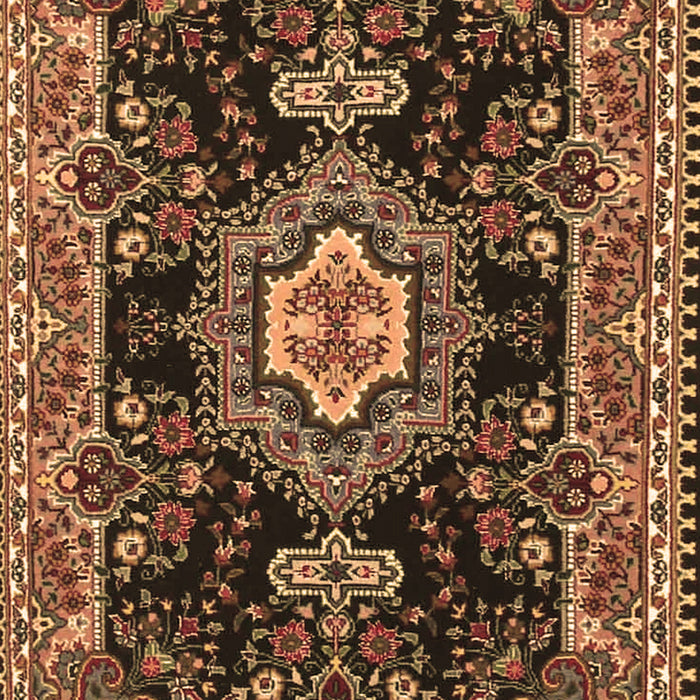 Medallion Brown Traditional Rug, tr4746brn