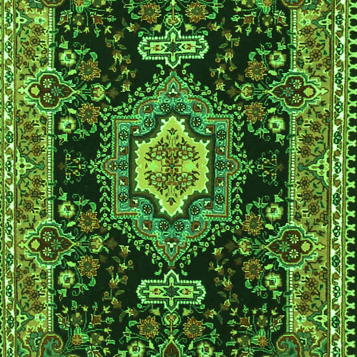 Medallion Green Traditional Rug, tr4746grn