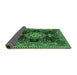 Sideview of Medallion Emerald Green Traditional Rug, tr4746emgrn