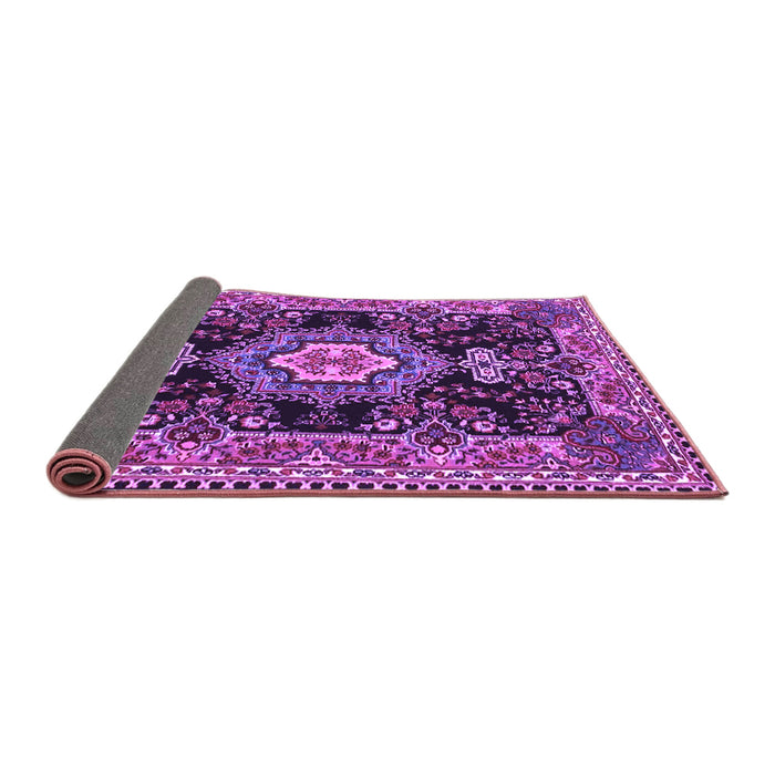 Sideview of Medallion Purple Traditional Rug, tr4746pur