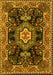 Medallion Yellow Traditional Rug, tr4746yw