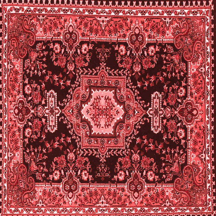Machine Washable Medallion Red Traditional Rug, wshtr4746red