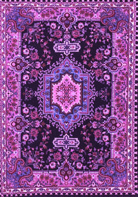 Medallion Purple Traditional Rug, tr4746pur