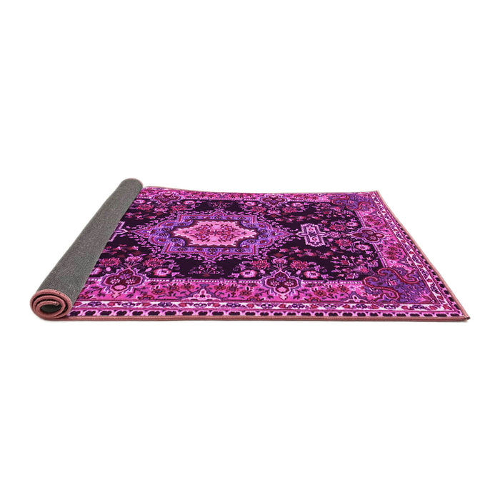 Sideview of Medallion Pink Traditional Rug, tr4746pnk