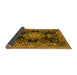 Sideview of Medallion Yellow Traditional Rug, tr4746yw