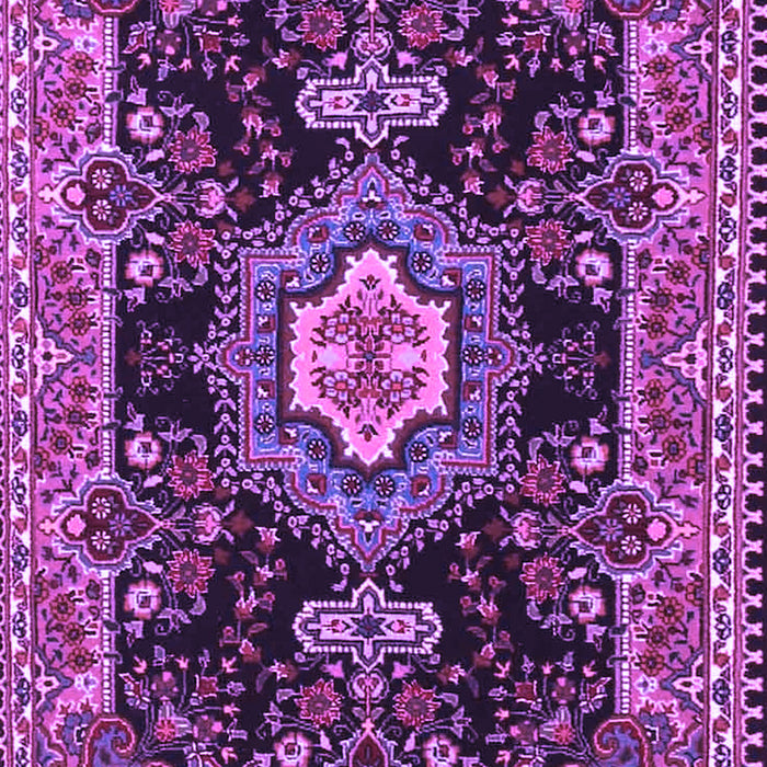 Machine Washable Medallion Purple Traditional Area Rugs, wshtr4746pur