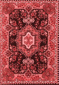 Medallion Red Traditional Rug, tr4746red