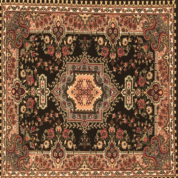 Square Medallion Brown Traditional Rug, tr4746brn