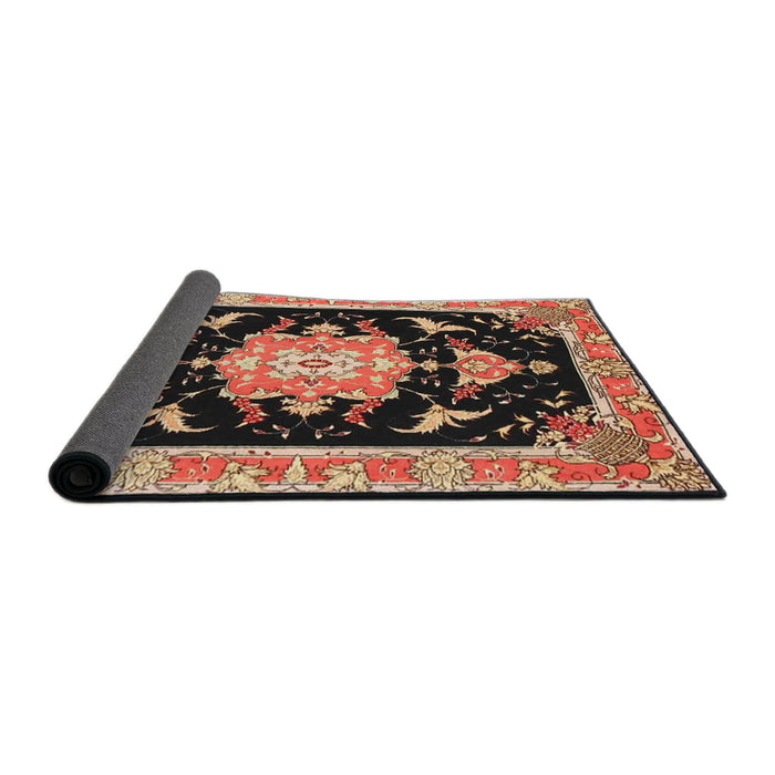 Sideview of Traditional Sandy Brown Medallion Rug, tr4747