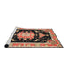 Sideview of Machine Washable Traditional Sandy Brown Rug, wshtr4747