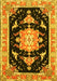 Medallion Yellow Traditional Rug, tr4747yw