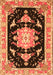 Serging Thickness of Machine Washable Medallion Orange Traditional Area Rugs, wshtr4747org