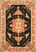 Medallion Brown Traditional Rug, tr4747brn