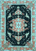 Medallion Light Blue Traditional Rug, tr4747lblu