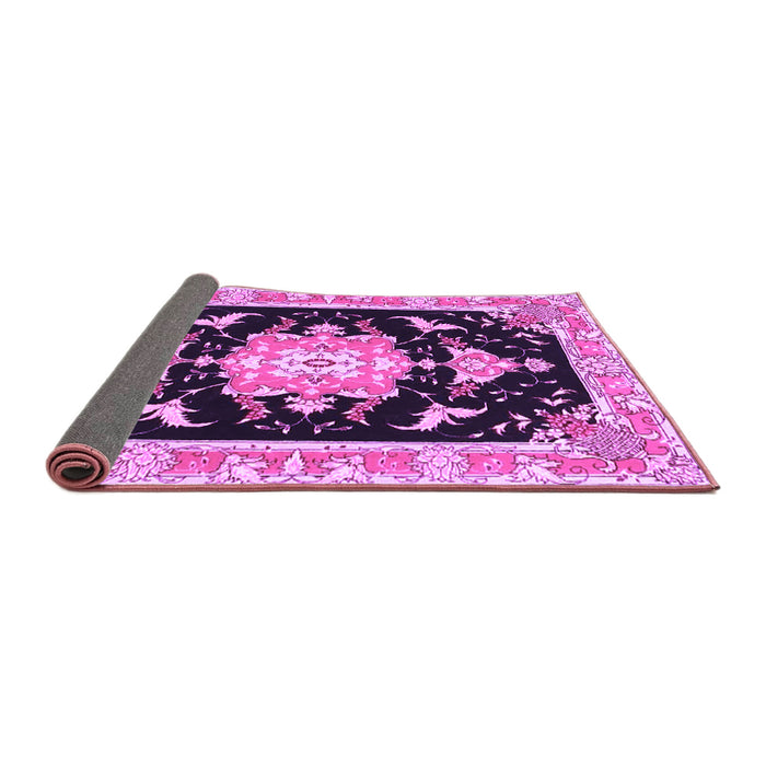 Sideview of Medallion Purple Traditional Rug, tr4747pur
