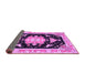 Sideview of Medallion Purple Traditional Rug, tr4747pur