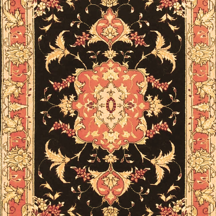 Machine Washable Medallion Brown Traditional Rug, wshtr4747brn