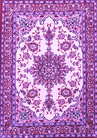 Medallion Purple Traditional Rug, tr4748pur