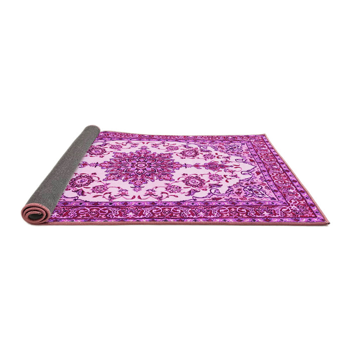 Sideview of Medallion Pink Traditional Rug, tr4748pnk