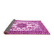 Sideview of Medallion Pink Traditional Rug, tr4748pnk