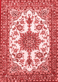 Medallion Red Traditional Rug, tr4748red