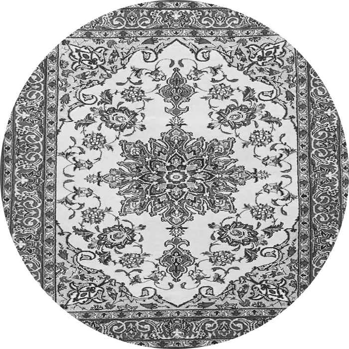 Square Medallion Gray Traditional Rug, tr4748gry