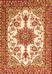 Medallion Orange Traditional Rug, tr4748org