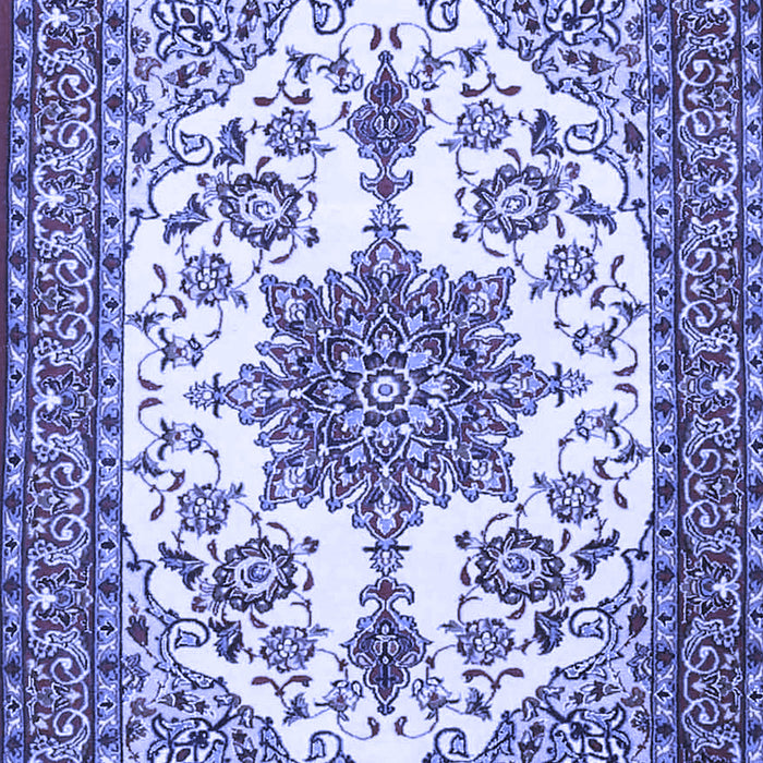 Medallion Blue Traditional Rug, tr4748blu