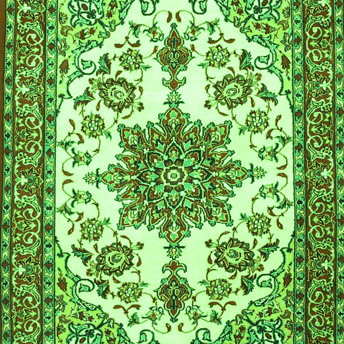Medallion Green Traditional Rug, tr4748grn