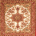 Serging Thickness of Medallion Orange Traditional Rug, tr4748org