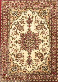 Medallion Brown Traditional Rug, tr4748brn