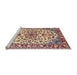 Sideview of Machine Washable Traditional Brown Red Rug, wshtr4749