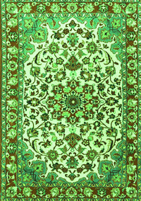 Medallion Green Traditional Rug, tr4749grn