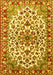 Medallion Yellow Traditional Rug, tr4749yw