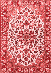 Medallion Red Traditional Rug, tr4749red