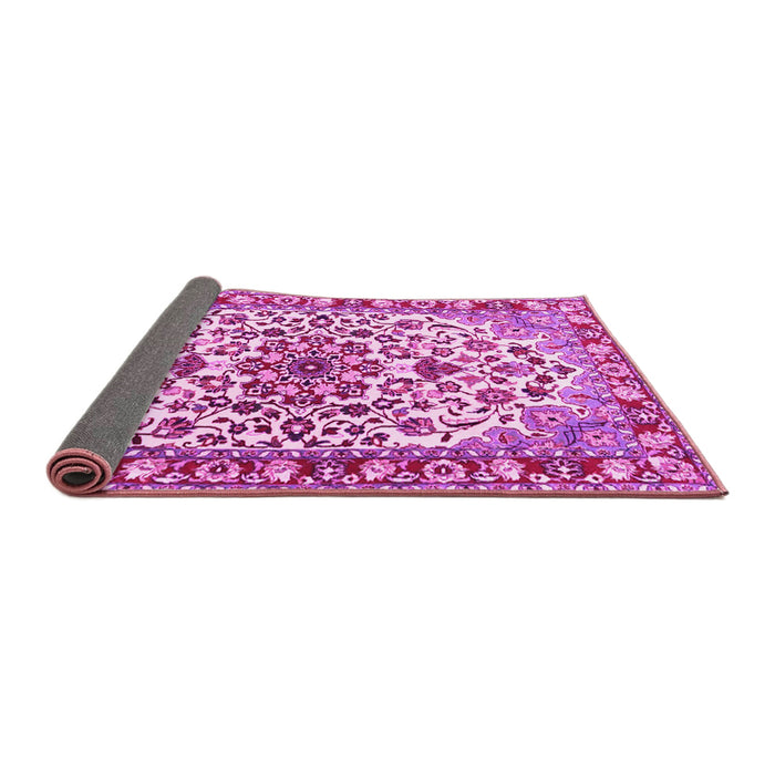 Sideview of Medallion Pink Traditional Rug, tr4749pnk