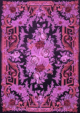 Medallion Purple French Rug, tr474pur