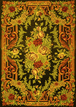 Medallion Yellow French Rug, tr474yw