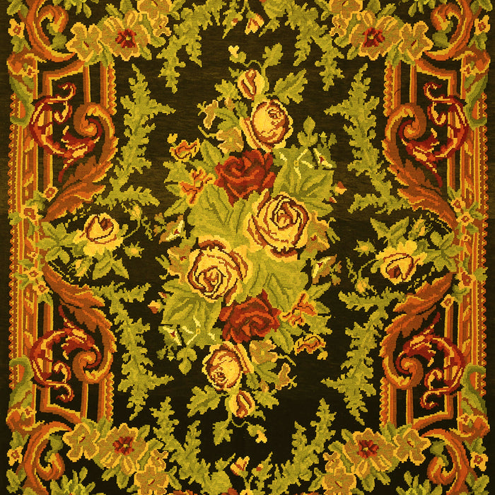Medallion Yellow French Rug, tr474yw