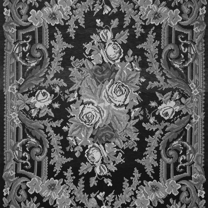 Medallion Gray French Rug, tr474gry