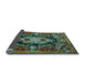 Sideview of Medallion Light Blue French Rug, tr474lblu