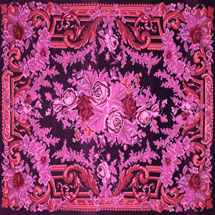 Square Medallion Pink French Rug, tr474pnk