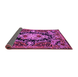 Sideview of Medallion Purple French Rug, tr474pur