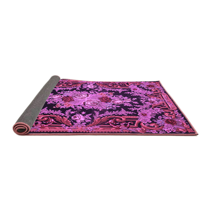 Sideview of Medallion Purple French Rug, tr474pur