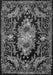 Serging Thickness of Machine Washable Medallion Gray French Rug, wshtr474gry